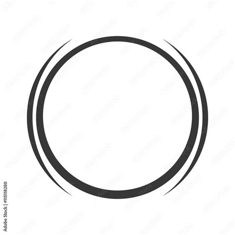 Grey Circle Icon Vector De Stock Adobe Stock