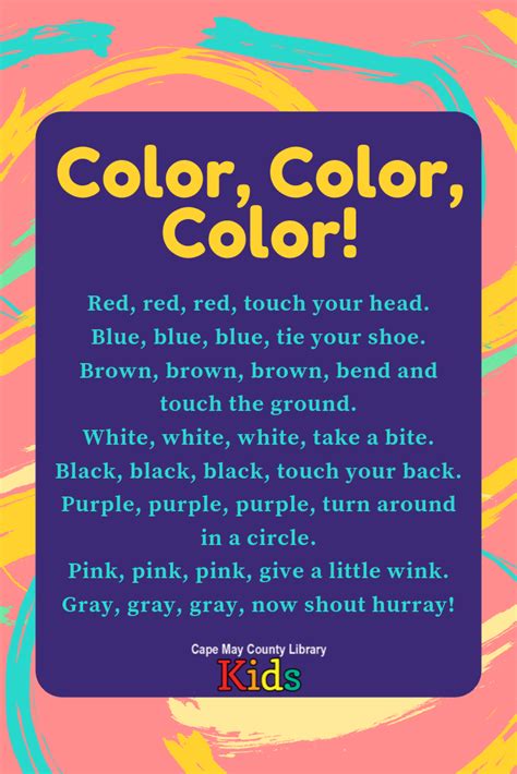 Color The Rhyme Worksheet Answers