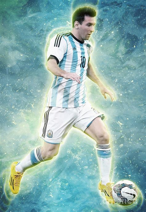 Lionel Messi Digital Art By Mounir Meghaoui Pixels