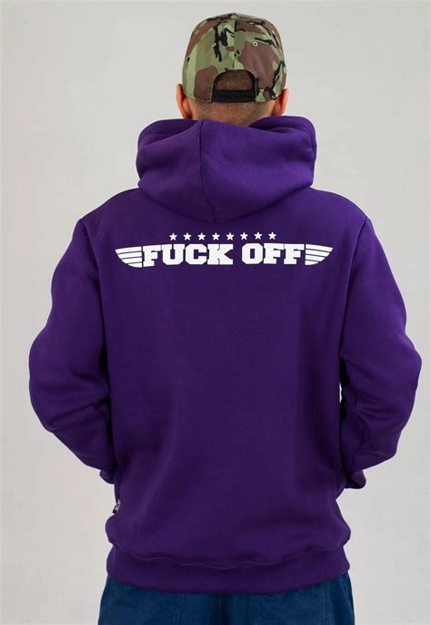 Bluza Red Eyes Fuck Off fioletowo biała MEMBRANA PL