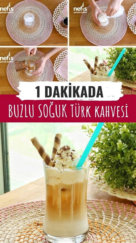 1 Dakikada Buzlu Soğuk Türk Kahvesi Yapımı videolu Nefis Yemek