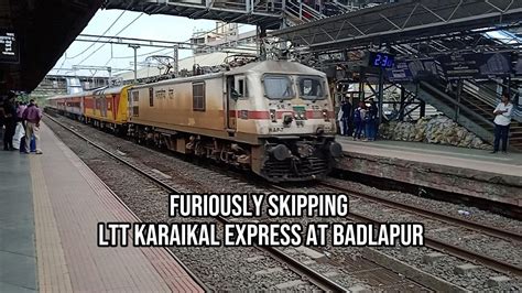 High Speed Pace Of Mumbai LTT Karaikal Express Hauls By Erode WAP 7