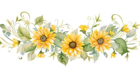 Sunflower border design | Premium AI-generated vector