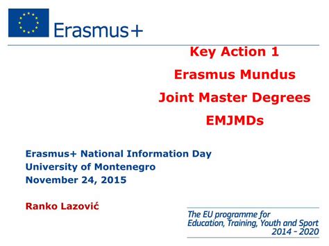 PDF Key Action 1 Erasmus Mundus Joint Master Degrees EMJMDs Mundus