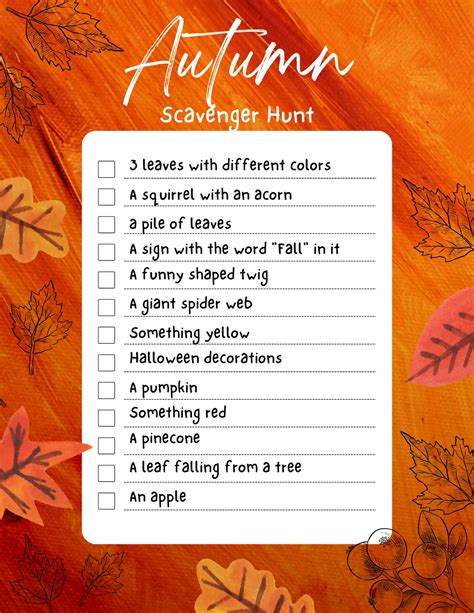 The Ultimate Fall Scavenger Hunt (Free Printable) | Scavify