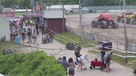 Monster truck soars too high, causing injuries, panic in Topsham ...