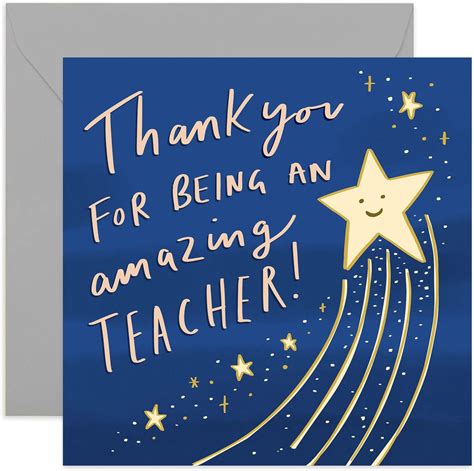 Thank You Amazing Teacher Card Fun Thank You Card Card Him Or Her Cute