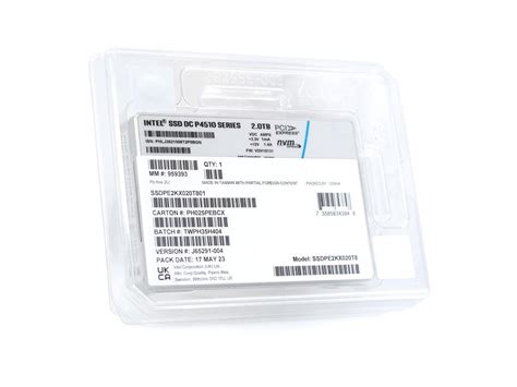Intel - SSDPE2KX020T801 - Intel DC P4510 2 TB Solid State Drive - 2.5 ...