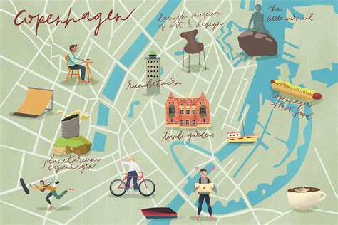 Copenhagen Illustrated Map On Behance