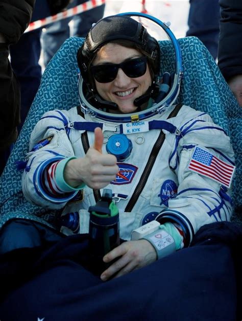 R Cord Espacial Tras Casi Un A O La Astronauta Christina Koch Volvi