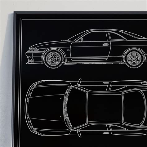 Nissan Skyline R33 GTR Blueprint Poster Etsy