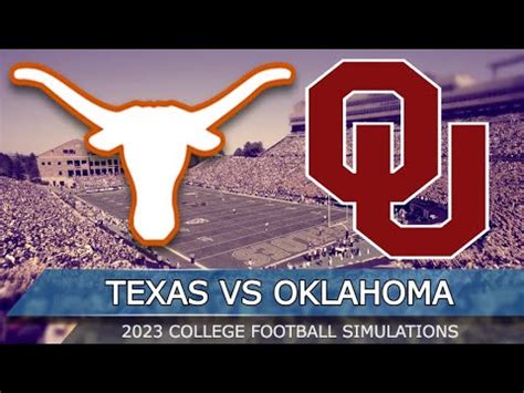 Texas Longhorns Vs Oklahoma Sooners College Football Full