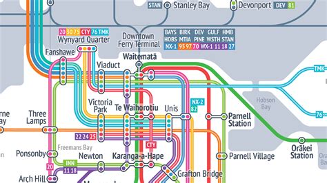 A Map Of Aucklands Frequent Transit Network In 2025