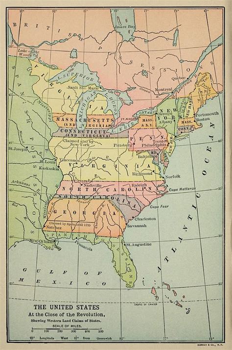 Map Of Eastern North America In 1783 Photograph by Everett | Pixels