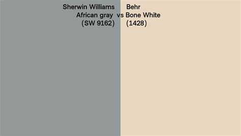 Sherwin Williams African Gray SW 9162 Vs Behr Bone White 1428 Side