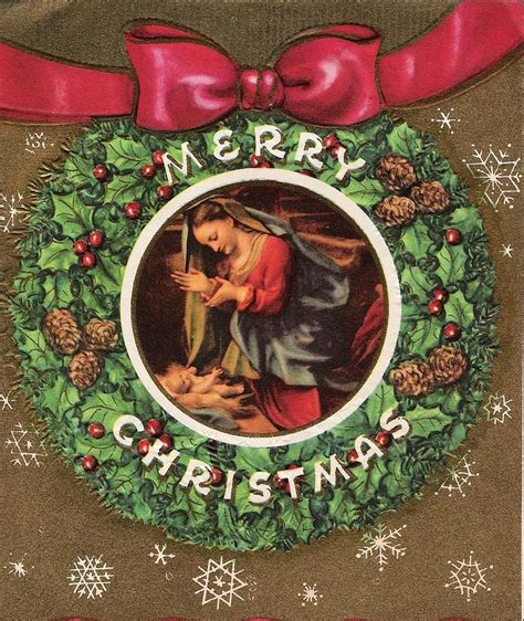 Christmas Greetings 683 - Vintage Christmas Cards - Mary and Infant ...