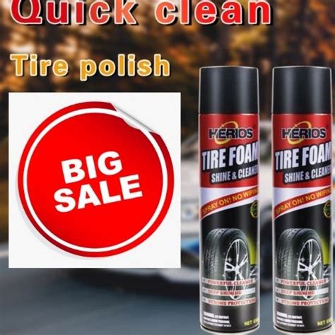 Mainit Na Bentahan Herios Waterless Tire Foam Cleaner Spray With Tire