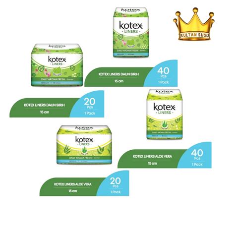 Jual Kotex Panty Liners Daun Sirih Dan Aloevera Sultan Susu Shopee