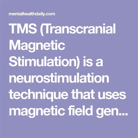 Tms Transcranial Magnetic Stimulation Side Effects And Adverse