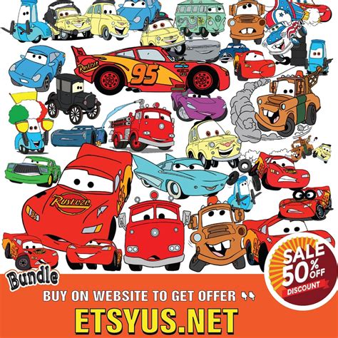 Lightning Mcqueen Svg Bundle Cars Svg Files For Cricut Clipart