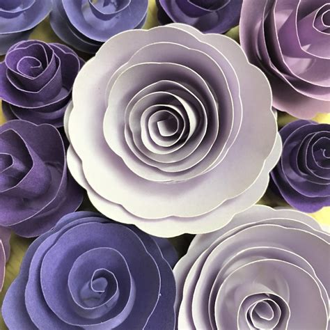 Purple Paper Flowers - Etsy