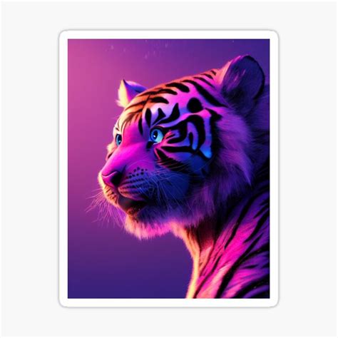 Pink Tiger Sticker For Sale By Crea Artopia Redbubble