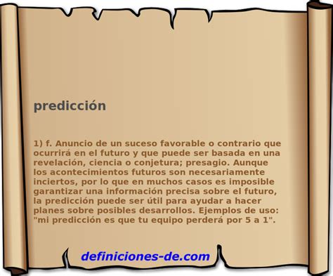 Significado De Predicci N