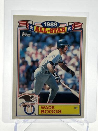 Topps Glossy All Stars Wade Boggs Baseball Card Mint Free