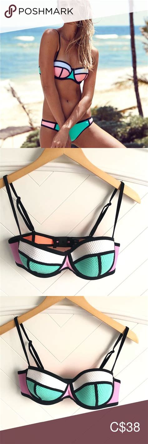 TRIANGL Bikini Top Neon Pink In 2020 Triangle Bikini Bikini Tops