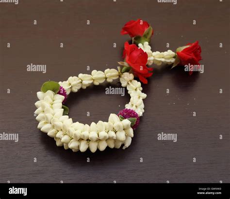 Garland of jasmine flower Stock Photo - Alamy