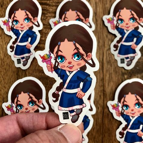 Katara Avatar Last Airbender Atla Chibi Kawaii Cute 3 Die Cut Etsy