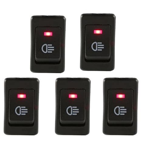 Purchase X Universal Car Fog Light Rocker Switch Red Led Light Dash