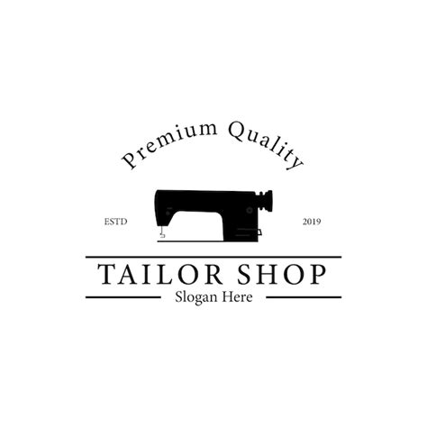 Premium Vector Sewing Machine And Fast Tailoring Clothes Logo