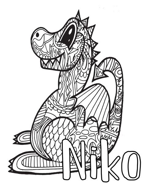 Free Niko Name Coloring Pages — Stevie Doodles