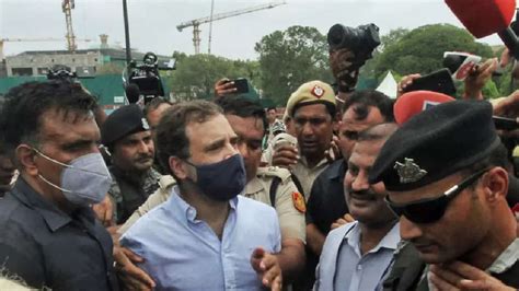 In Pics Rahul Gandhi Detained During Congress Protest Against Sonia