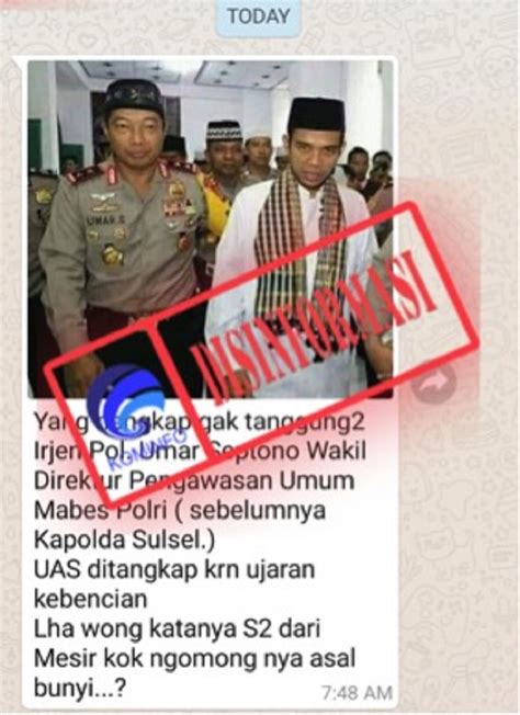 Kemenkominfo Informasi Ustad Abdul Somad Ditangkap Menyesatkan Niaga