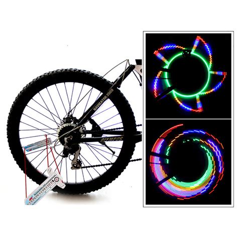 Colorful 16 LED Cycling Bicycle Bike Rim Lights LED Wheel Spoke Light ...