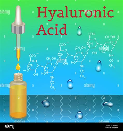 Hyaluronic Acid Bottle Chemical Formula Stock Vector Image And Art Alamy