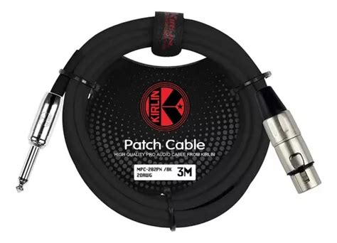 Cable Xlr Hembra A Plug Mono Macho 3 Mts Kirlin Cuotas sin interés