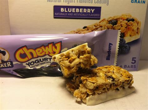 Crazy Food Dude Review Quaker Chewy Yogurt Blueberry Granola Bar