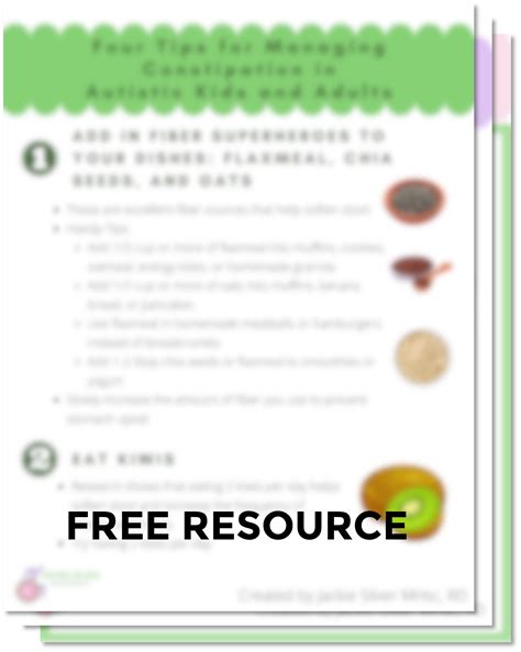 constipation tips  autistic kids  adults  resourced dietitian