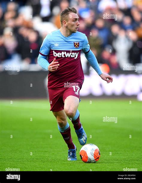 West Ham Uniteds Jarrod Bowen In Action During The Premier League