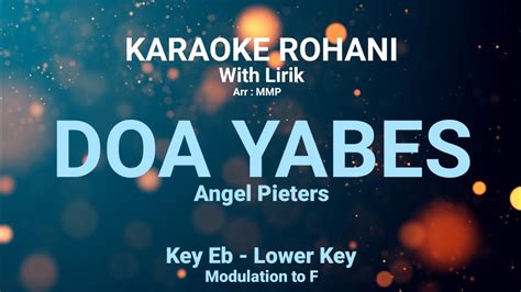 Doa Yabes Key Eb Kunci Nada Rendah Karaoke Rohani Kristen Youtube