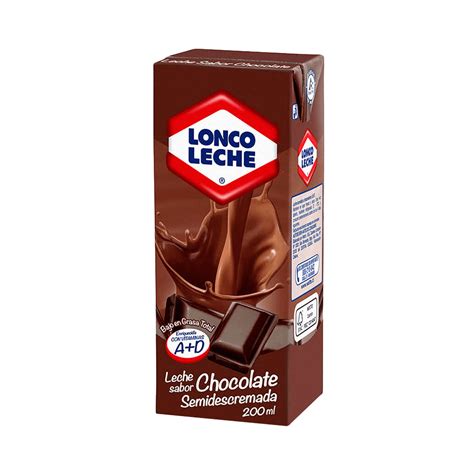 Leche Semidescremada Sabor A Chocolate Lonco Ml Supermercado Cugat