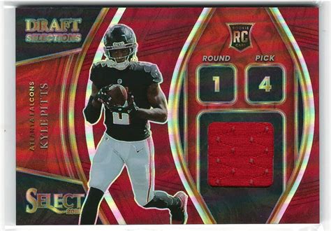 Amazon 2021 Panini Select Kyle Pitts Jersey Patch Prizm Refractor