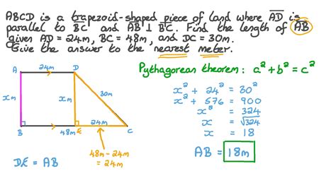 Question Video Applying The Pythagorean Theorem To Solve Problems Nagwa