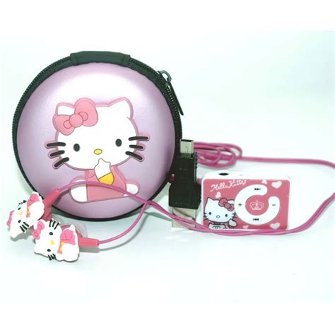 Fashion Mini Hello Kitty MP3 Music Player Support TF Card Mini Clip MP3 Player+Hello Kitty ...