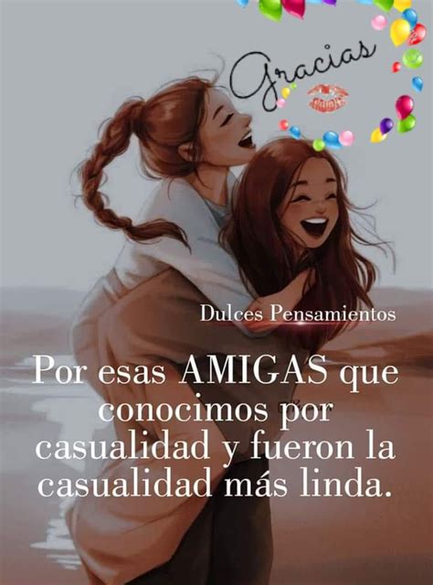 Two Girls Hugging Each Other With The Caption That Reads Por Esas