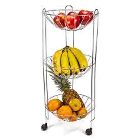 Fruteira Tripla Inox Rodizio Erca No Shoptime