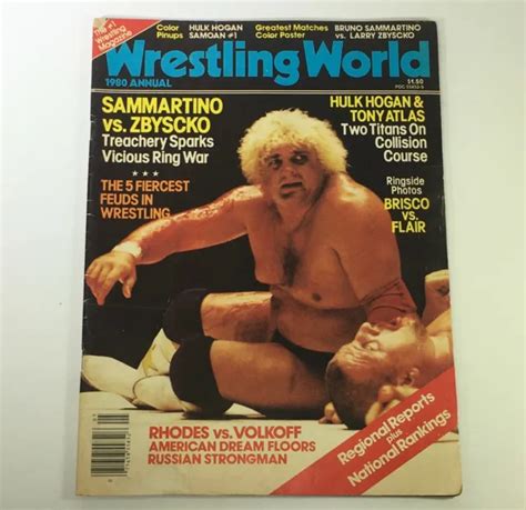 VTG WRESTLING WORLD Magazine 1980 Hulk Hogan Tony Atlas Bruno